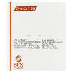 デュゼラ Duzela、ジェネリックシンバルタ、デュロキセチン20mg Sun Pharma製